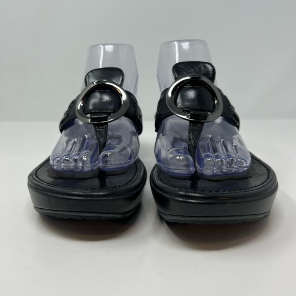 Cole Hann Nike Air Sandals Women's Size 9B Black Leather G Series - Picture 3 of 13